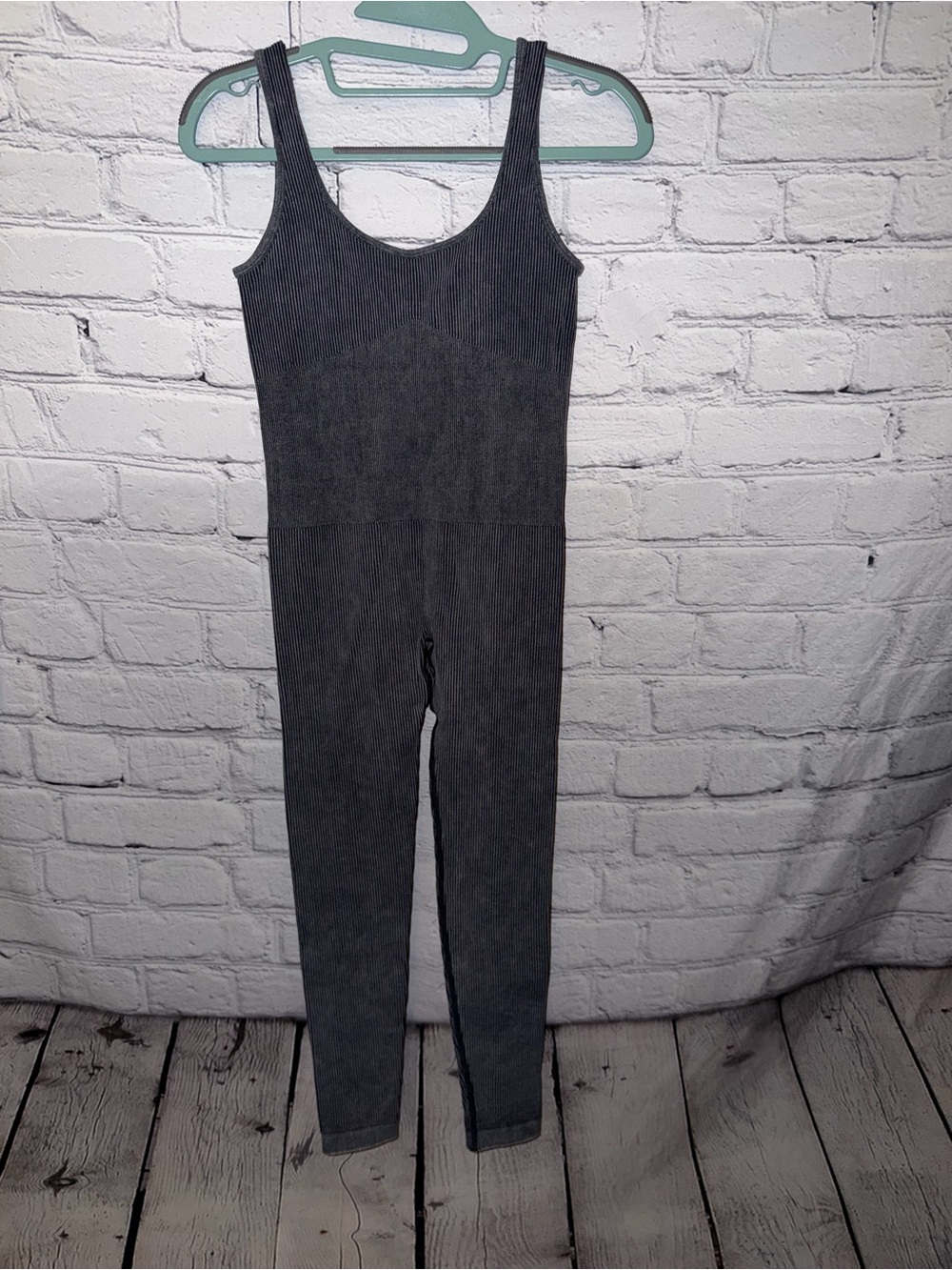AKIRA Ribbed Sleeveless Jumpsuit - Navy
